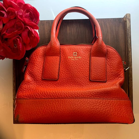 kate spade Handbags - Kate Spade Pebble Leather Crossbody Satchel - Orange